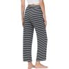 image:imageWiWi Pajama Pants for Women Viscose from Bamboo Super Soft Wide Leg Cooling Sweatpants Drawstring Bottoms Sleep Pj Pant SXXLAblack Heather Grey Stripe