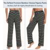 image:imageWiWi Pajama Pants for Women Viscose from Bamboo Super Soft Wide Leg Cooling Sweatpants Drawstring Bottoms Sleep Pj Pant SXXLAblack White Stripe