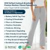 image:imageWiWi Pajama Pants for Women Viscose from Bamboo Super Soft Wide Leg Cooling Sweatpants Drawstring Bottoms Sleep Pj Pant SXXLAlight Heather Grey
