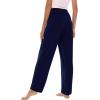 image:imageWiWi Pajama Pants for Women Viscose from Bamboo Super Soft Wide Leg Cooling Sweatpants Drawstring Bottoms Sleep Pj Pant SXXLAnavy