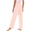 image:imageWiWi Pajama Pants for Women Viscose from Bamboo Super Soft Wide Leg Cooling Sweatpants Drawstring Bottoms Sleep Pj Pant SXXLApale Pink