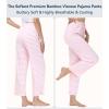 image:imageWiWi Pajama Pants for Women Viscose from Bamboo Super Soft Wide Leg Cooling Sweatpants Drawstring Bottoms Sleep Pj Pant SXXLApink White Stripe