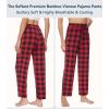 image:imageWiWi Pajama Pants for Women Viscose from Bamboo Super Soft Wide Leg Cooling Sweatpants Drawstring Bottoms Sleep Pj Pant SXXLAred Buffalo Plaid
