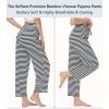 image:imageWiWi Pajama Pants for Women Viscose from Bamboo Super Soft Wide Leg Cooling Sweatpants Drawstring Bottoms Sleep Pj Pant SXXLAwhite Stripe on Black
