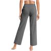 image:imageWiWi Pajama Pants for Women Viscose from Bamboo Super Soft Wide Leg Cooling Sweatpants Drawstring Bottoms Sleep Pj Pant SXXLBdark Heather Grey