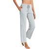 image:imageWiWi Pajama Pants for Women Viscose from Bamboo Super Soft Wide Leg Cooling Sweatpants Drawstring Bottoms Sleep Pj Pant SXXLBlight Heather Grey