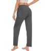 image:imageWiWi Pajama Pants for Women Viscose from Bamboo Super Soft Wide Leg Cooling Sweatpants Drawstring Bottoms Sleep Pj Pant SXXLCdark Heather Grey