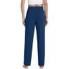 image:imageWiWi Pajama Pants for Women Viscose from Bamboo Super Soft Wide Leg Cooling Sweatpants Drawstring Bottoms Sleep Pj Pant SXXLCink Blue