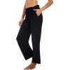 image:imageWiWi Pajama Pants for Women Viscose from Bamboo Super Soft Wide Leg Cooling Sweatpants Drawstring Bottoms Sleep Pj Pant SXXLDblack