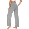 image:imageWiWi Pajama Pants for Women Viscose from Bamboo Super Soft Wide Leg Cooling Sweatpants Drawstring Bottoms Sleep Pj Pant SXXLDheather Grey
