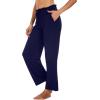 image:imageWiWi Pajama Pants for Women Viscose from Bamboo Super Soft Wide Leg Cooling Sweatpants Drawstring Bottoms Sleep Pj Pant SXXLDnavy