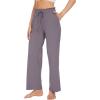 image:imageWiWi Pajama Pants for Women Viscose from Bamboo Super Soft Wide Leg Cooling Sweatpants Drawstring Bottoms Sleep Pj Pant SXXLDpurplish Grey