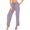 image:imageWiWi Pajama Pants for Women Viscose from Bamboo Super Soft Wide Leg Cooling Sweatpants Drawstring Bottoms Sleep Pj Pant SXXLDviolet