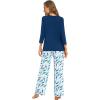image:imageWiWi Pajamas Set for Women Super Soft 34 Sleeve Tops and Pants Pajama Sets Cooling Viscose Bamboo Pjs with Pockets SXXLInk Blue