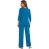 image:imageWiWi Pajamas Set for Women Super Soft 34 Sleeve Tops and Pants Pajama Sets Cooling Viscose Bamboo Pjs with Pockets SXXLTeal Blue