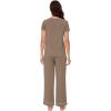 image:imageWiWi Pajamas for Women Pajama Sets Super Soft Short Sleeve Loungewear with Pants Cooling Pjs Lounge Set SXXLCamel