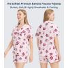 image:imageWiWi Soft Pajamas Set for Women Button Down Short Pajama Sets Plus Size Pjs Sleepwear Viscose from Bamboo S4XAcoffee Cup