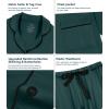 image:imageWiWi Soft Pajamas Set for Women Button Down Short Pajama Sets Plus Size Pjs Sleepwear Viscose from Bamboo S4XAforest Green