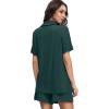 image:imageWiWi Soft Pajamas Set for Women Button Down Short Pajama Sets Plus Size Pjs Sleepwear Viscose from Bamboo S4XAforest Green