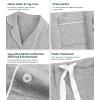 image:imageWiWi Soft Pajamas Set for Women Button Down Short Pajama Sets Plus Size Pjs Sleepwear Viscose from Bamboo S4XAheather Grey