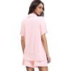 image:imageWiWi Soft Pajamas Set for Women Button Down Short Pajama Sets Plus Size Pjs Sleepwear Viscose from Bamboo S4XApink