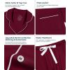image:imageWiWi Soft Pajamas Set for Women Button Down Short Pajama Sets Plus Size Pjs Sleepwear Viscose from Bamboo S4XAwine
