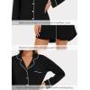 image:imageWiWi Super Soft Cooling Nightgowns for Women Bamboo Viscose Long Sleeve Sleep Shirt Button Down Boyfriend Sleepwear SXXLBlack