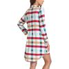 image:imageWiWi Super Soft Cooling Nightgowns for Women Bamboo Viscose Long Sleeve Sleep Shirt Button Down Boyfriend Sleepwear SXXLGreen Plaid