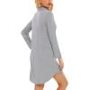 image:imageWiWi Super Soft Cooling Nightgowns for Women Bamboo Viscose Long Sleeve Sleep Shirt Button Down Boyfriend Sleepwear SXXLHeather Grey