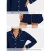 image:imageWiWi Super Soft Cooling Nightgowns for Women Bamboo Viscose Long Sleeve Sleep Shirt Button Down Boyfriend Sleepwear SXXLNavy