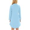 image:imageWiWi Super Soft Cooling Nightgowns for Women Bamboo Viscose Long Sleeve Sleep Shirt Button Down Boyfriend Sleepwear SXXLPale Blue