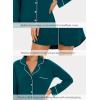 image:imageWiWi Super Soft Cooling Nightgowns for Women Bamboo Viscose Long Sleeve Sleep Shirt Button Down Boyfriend Sleepwear SXXLPeacock Green