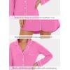 image:imageWiWi Super Soft Cooling Nightgowns for Women Bamboo Viscose Long Sleeve Sleep Shirt Button Down Boyfriend Sleepwear SXXLRaspberry Pink