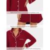 image:imageWiWi Super Soft Cooling Nightgowns for Women Bamboo Viscose Long Sleeve Sleep Shirt Button Down Boyfriend Sleepwear SXXLWine Red