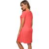 image:imageWiWi Super Soft Nightgowns for Women Cool Short Sleeve Night Shirt Bamboo Viscose Plus Size Sleepwear S4XCoral
