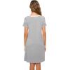 image:imageWiWi Super Soft Nightgowns for Women Cool Short Sleeve Night Shirt Bamboo Viscose Plus Size Sleepwear S4XHeather Grey