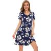 image:imageWiWi Super Soft Nightgowns for Women Cool Short Sleeve Night Shirt Bamboo Viscose Plus Size Sleepwear S4XNavy Floral