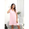 image:imageWiWi Super Soft Nightgowns for Women Cool Short Sleeve Night Shirt Bamboo Viscose Plus Size Sleepwear S4XPink