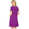 image:imageWiWi Super Soft Nightgowns for Women Cool Short Sleeve Night Shirt Bamboo Viscose Plus Size Sleepwear S4XPurple