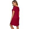 image:imageWiWi Super Soft Nightgowns for Women Cool Short Sleeve Night Shirt Bamboo Viscose Plus Size Sleepwear S4XWine
