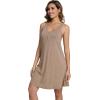 image:imageWiWi Viscose Bamboo Nightgowns for Women Cooling Tank Gowns Super Soft Sleeveless Sleep Shirts SXXLCamel
