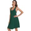 image:imageWiWi Viscose Bamboo Nightgowns for Women Cooling Tank Gowns Super Soft Sleeveless Sleep Shirts SXXLFence Green