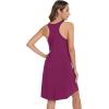 image:imageWiWi Viscose Bamboo Nightgowns for Women Cooling Tank Gowns Super Soft Sleeveless Sleep Shirts SXXLPurplish Red