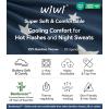 image:imageWiWi Viscose from Bamboo Pajamas Set for Women Super Soft Short Sleeve Tops Capri Pants Sleepwear Cooling Pjs Sets S3XBraw WhiteDark Navy Star