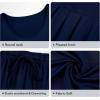 image:imageWiWi Viscose from Bamboo Womens Top and Capris Pajamas Set Super Soft Short Sleeve Sleepwear Cooling Scoop Neck Pjs SXXLAnavy