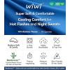 image:imageWiWi Viscose from Bamboo Womens Top and Capris Pajamas Set Super Soft Short Sleeve Sleepwear Cooling Scoop Neck Pjs SXXLBbright Blue