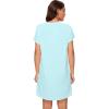 image:imageWiWi Womens Bamboo Viscose Nightgowns Soft Short Sleeve Sleep Shirt Lightweight Cool Nightshirt Pajama Dress SXXLCaqua