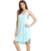 image:imageWiWi Womens Cooling Nightgowns Bamboo Viscose Sleeveless Sleep Shirts Super Soft Tank Night Dress Plus Size Sleepwear S4XAaqua