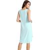 image:imageWiWi Womens Cooling Nightgowns Bamboo Viscose Sleeveless Sleep Shirts Super Soft Tank Night Dress Plus Size Sleepwear S4XAaqua