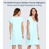 image:imageWiWi Womens Viscose from Bamboo Super Soft Nightgowns Short Sleeve Sleep Night Shirt Cooling Ladies Plus Size Sleepwear S4XAqua